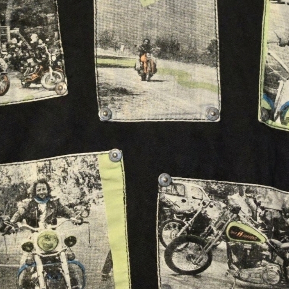 Vintage Harley Davidson Black Denim Jacket